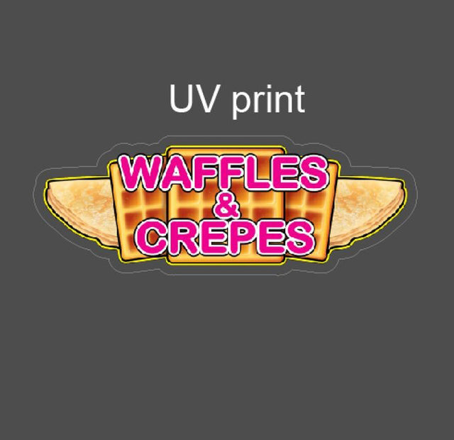 Neon Style LED Sign - Waffles & Crepes Design 117cm x 43cm WOW Factor