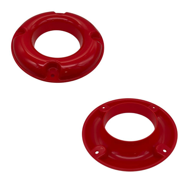 Red Pop Up Hole Surrounds - Whacker Game Spares