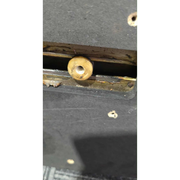 A nylon wheel that goes under the bed on a Harry levy pusher.