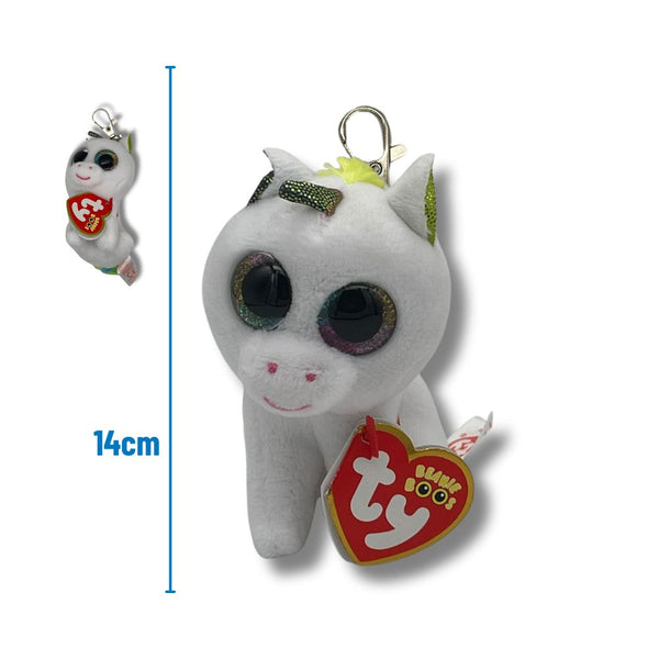 Ty White Unicorn Plush Key Clip (x24) Ty Brand