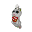 Ty White Unicorn Plush Key Clip (x24) Ty Brand
