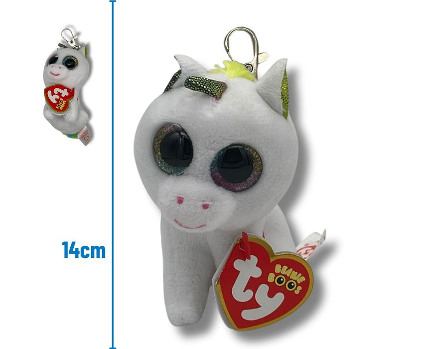 Ty White Unicorn Plush Key Clip (x24) Ty Brand