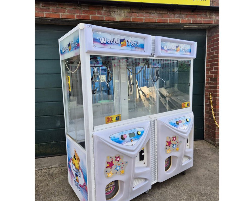 Used 2 Player White Crane Grabber Claw Machine