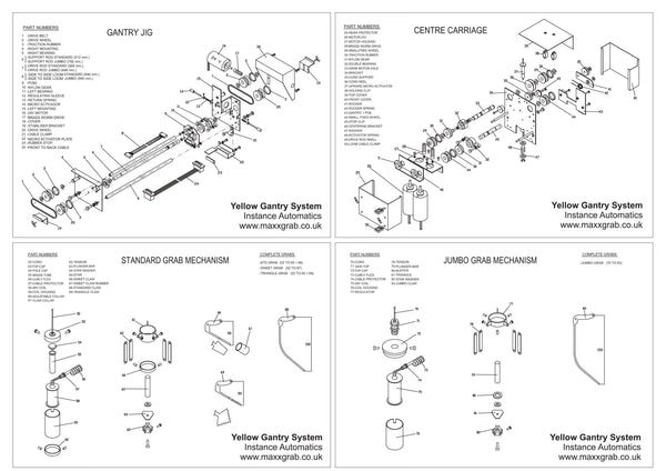 Maxx Grab Gantry 24V Motor with Brass Worm - Part No. 16 & 26 - Maxx Grab