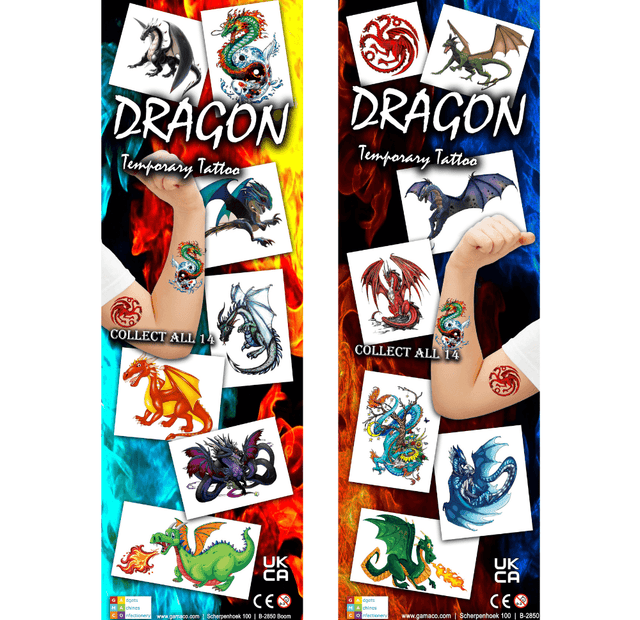 Dragon (x300) (No.3) - Flat Pack Vending Tattoos - Maxx Grab