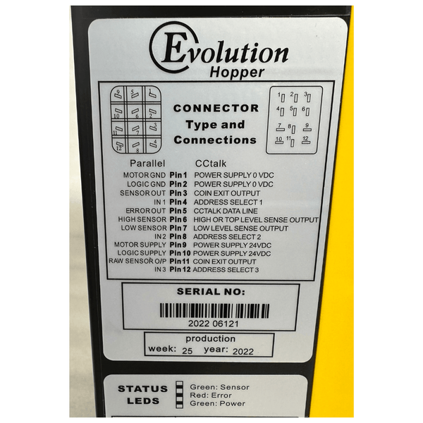 Evolution Hopper CC TALK - Coin Hopper - Suitable For Most Change Machines - Maxx Grab