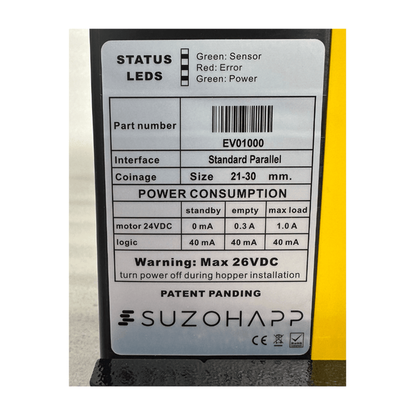 Evolution Hopper STD Parallel spec - Coin Hopper - Suitable For Most Change Machines - Maxx Grab