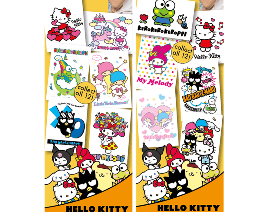 Hello Kitty & Friends (x300) - Flat Pack Vending Tattoos - Maxx Grab