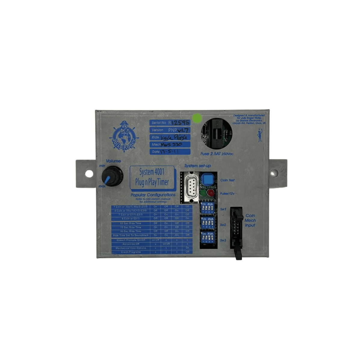 System 4001 Plug n Play Timer Controller - Main Controller - Jolly Roger Spares - Maxx Grab