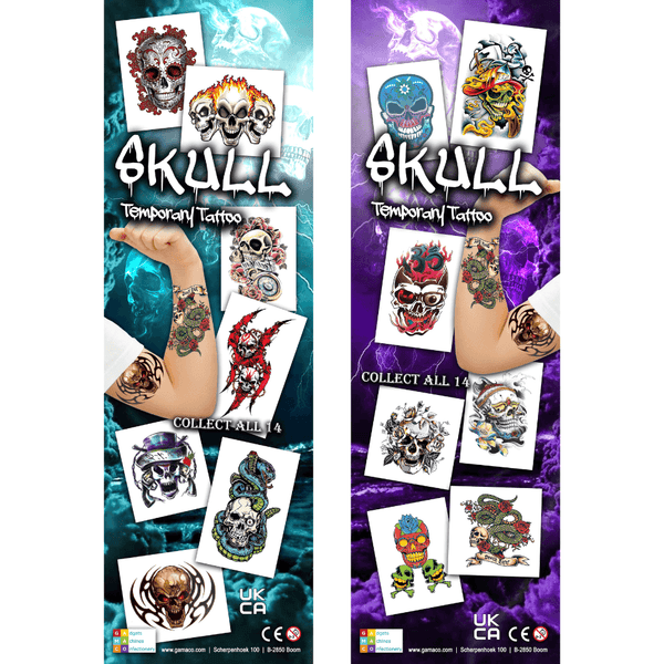 Skull (x300) (No.4) - Flat Pack Vending Tattoos - Maxx Grab