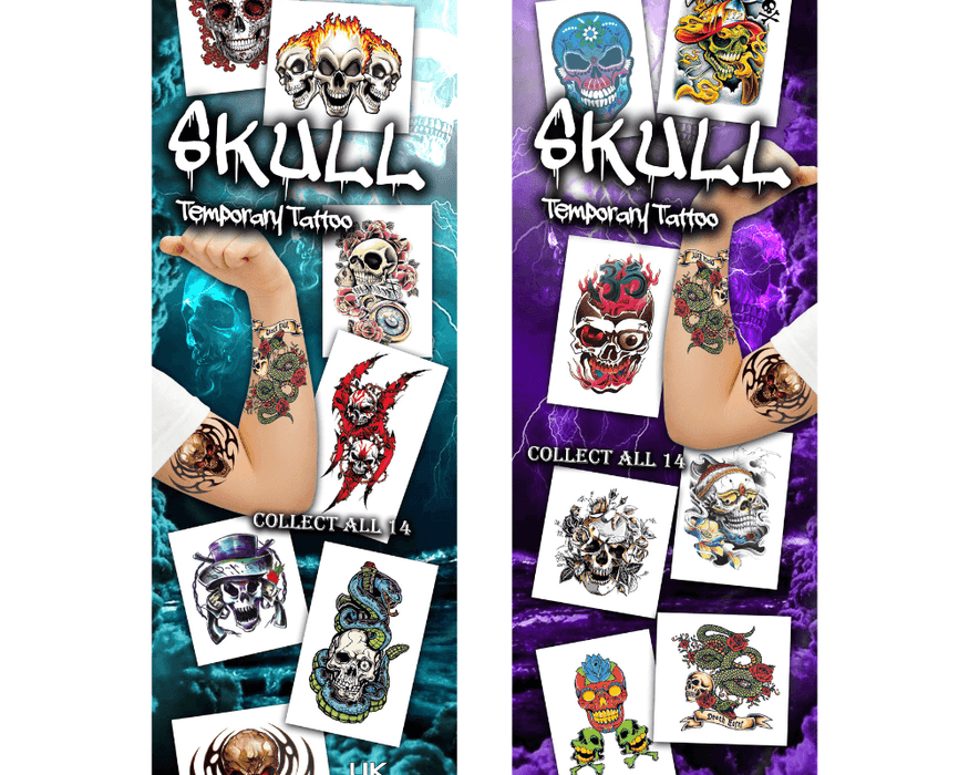 Skull (x300) (No.4) - Flat Pack Vending Tattoos - Maxx Grab