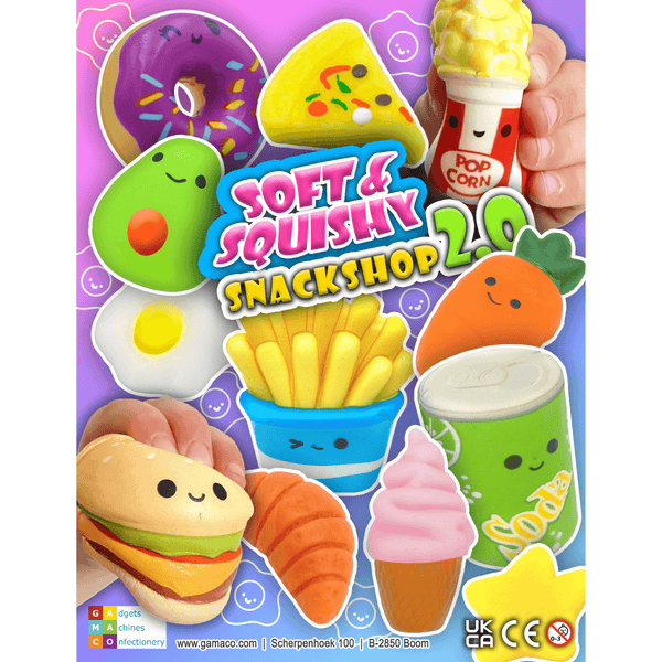 Soft & Squishy Snack Shop 2 (x500) 50mm Vending Prize Capsules - Maxx Grab