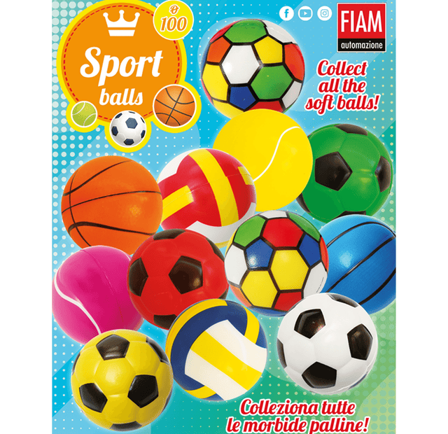 Sport Balls (x100) 100mm Vending Soft Ball - Maxx Grab