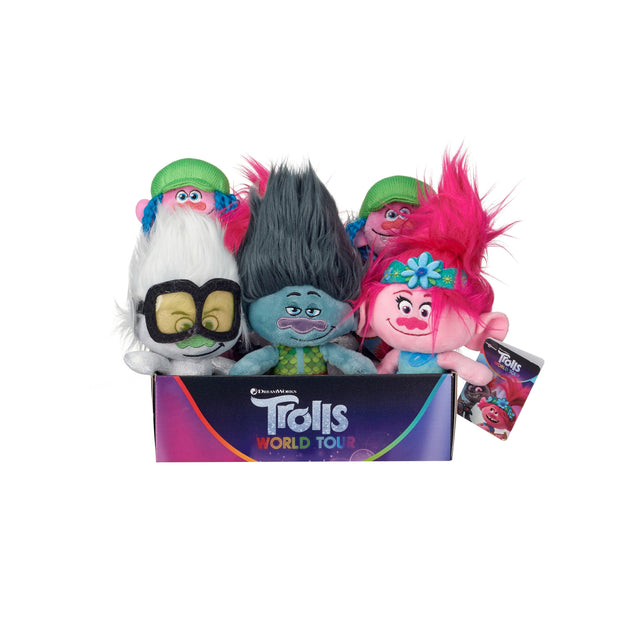 Trolls World Tour - 7" / Size 2 - Assorted Licensed Prize Plush Toy (x72) - Maxx Grab