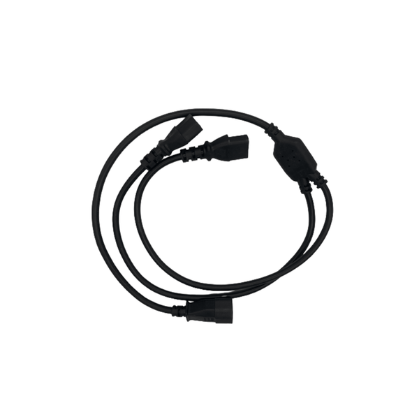 IEC Y Splitter Lead Cable - 1 Male (Pins ) to 2 x Female (Holes) - Maxx Grab