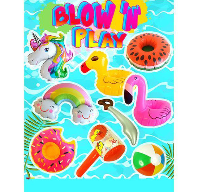 Blow 'N' Play Inflatables Assorted Mix (x170) 90mm / 4" Vending Prize Capsules - Maxx Grab